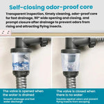 Kitchen Stainless Steel Washbasin Downpipe Fittings Anti-Odor Downpipe Drain Set, Double Slot 0.6m Tailpipe, Double Slot S-bend, Double Slot 1m Tailpipe