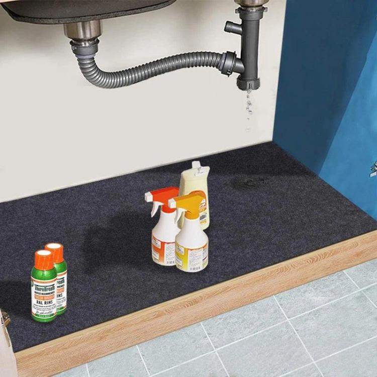 Non-Slip Absorbent Mat For Kitchen & Bathroom Sink Faucet Drip Mat For Countertops, 100 x 100cm