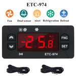 ETC-974 Embedded Digital Temperature Controller With Cooling, Defrost, And Fan Functions, ETC-974 220V, ETC-974 110V