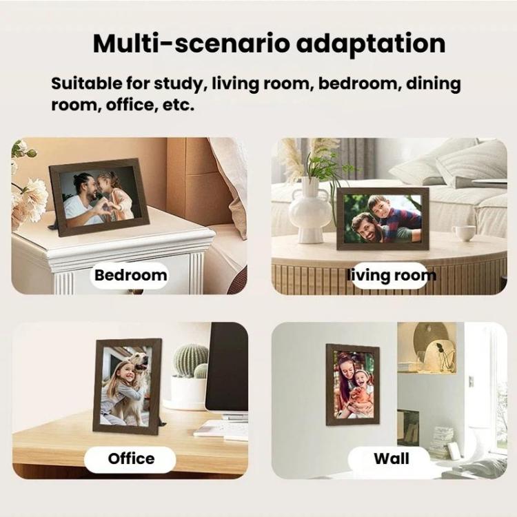 MSR-F1004 10.1 Inch WiFi-Enabled Auto-Rotating Smart Cloud Photo Frame IPS HD Touch Screen, US Plug, EU Plug