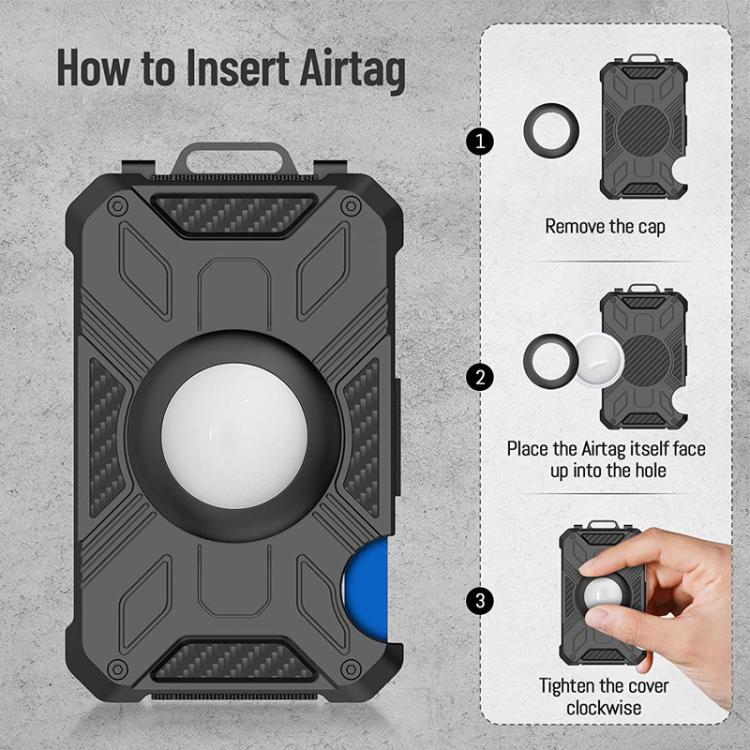 For AirTag 2nd Gen / AirTag 1st Gen RFID Blocking Aluminum Metal Wallet Card Holder