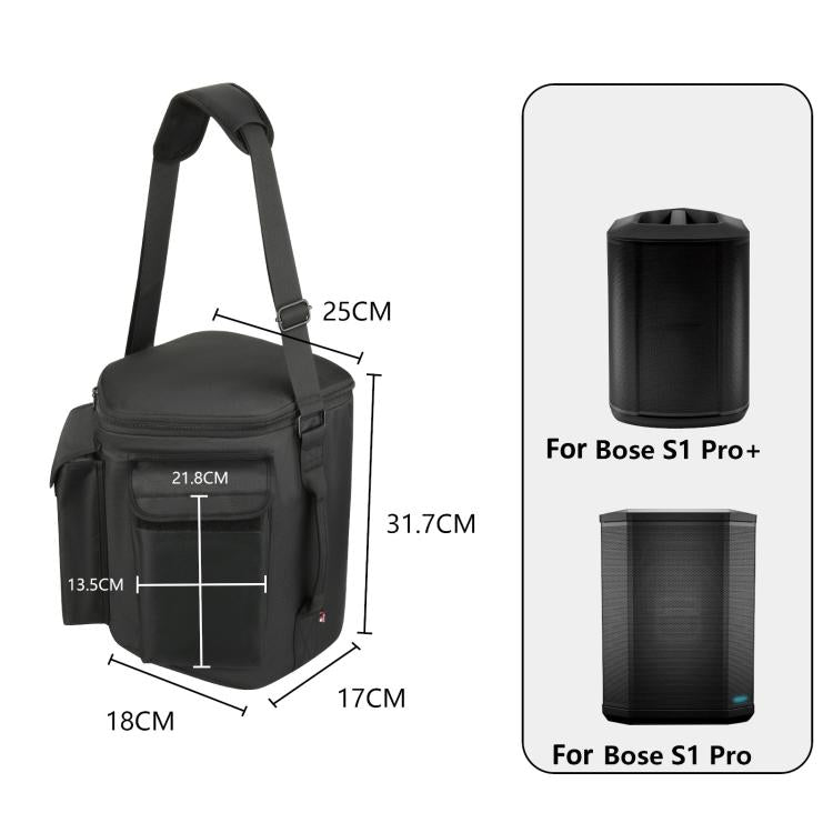 Crossbody Bag For Bose S1 Pro And S1 Pro+ Speaker Dual Pocket Shoulder Case, Crossbody Bag