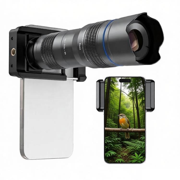 APEXEL Universal All-Metal 20-40x Telephoto Zoom Lens for Smartphones HD Phone Telescope for Moon & Concert Photography, APL-20-40X