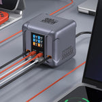 300W Multi-Port Charger with USB Socket and Built-in Cable, EU Plug, US Plug, UK Plug, AU Plug, KR Plug