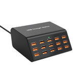 15-Port USB Power Strip Smart Fast Charging Charger, US Plug, UK Plug, AU Plug, EU Plug, KR Plug