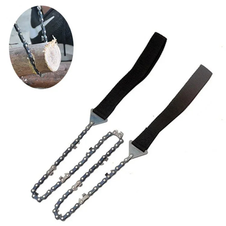 Outdoor Portable Hand-held Wire Saw Field Survival Manganese Steel Chain Saw Multifunctional Logging Saw, Wire Saw (11 Teeth Orange), Wire Saw (11 Teeth Black)