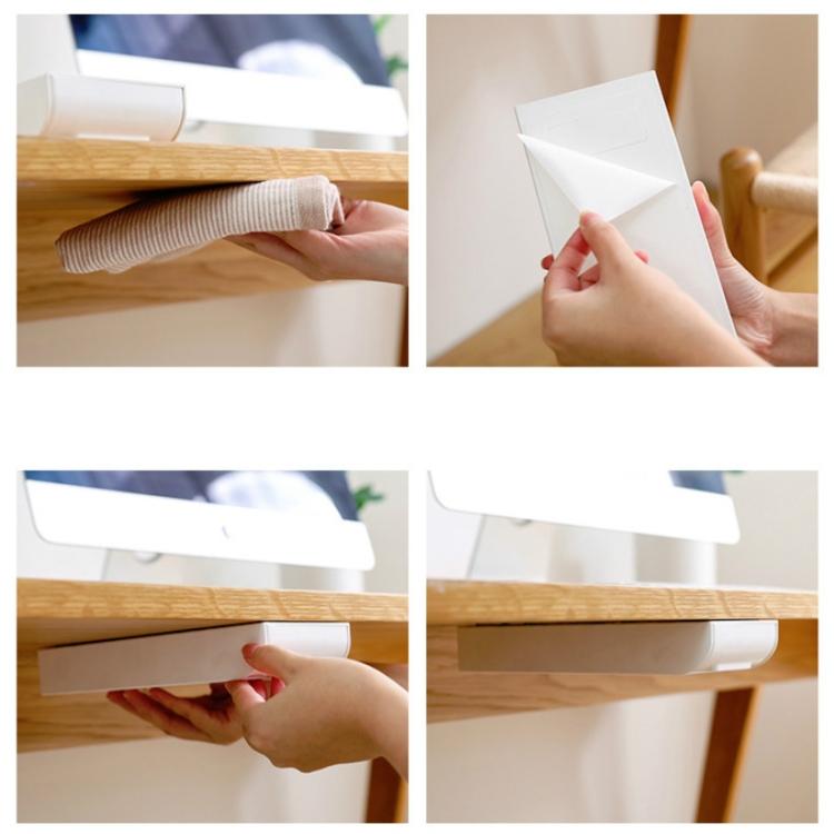 Home Bottom Drawer Storage Box Student Stationery Box Desk Hidden Paste Debris Storage Box