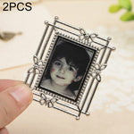 2 PCS Creative Metal Vintage Photo Frame, Fawn, Pumpkin, Fence, Butterfly Round, Paris, Heart Keychain, Square Keychain, Oval, Lace Square, Love Round, Butterfly Square, Lace Heart, Golden Square, Gray Square