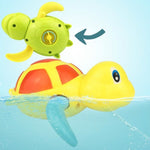 Cartoon Turtle Shape Clockwork Toy Babies Bathing Play Water Toy Children Educational Toy, Educational Turtle (Light Blue), Educational Turtle (Orange)