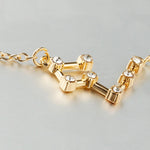 Fashion Zircon Pendant Zodiac Guardian Necklace Short Clavicle Chain, Aquarius-Gold, Aquarius-Silver, Pisces-Gold, Pisces-Silver, Aries-Gold, Aries-Silver, Taurus-Gold, Taurus-Silver, Gemini-Gold, Gemini-Silver, Sagittarius-Gold, Sagittarius-Silver