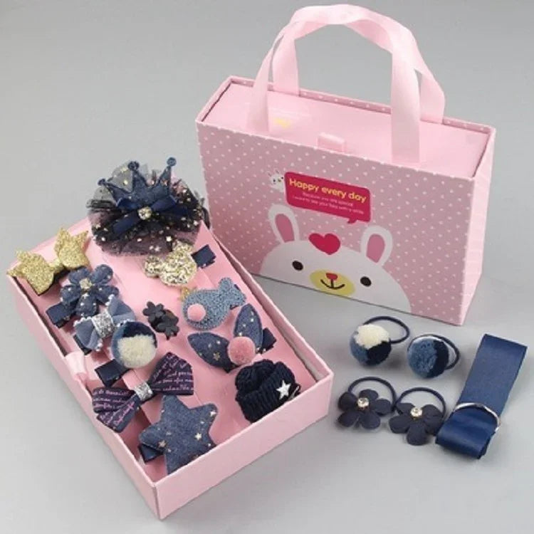 18pcs / Sets Baby Hair Accessories Girls Hairpin Hair Ring Boxed, TBD077045401A, TBD077045401B, TBD077045401C, TBD077045401D, TBD077045401E