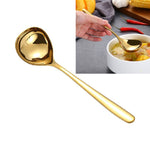 Stainless Steel Sauce Spoon Creative Big Head Long Handle Spoon, Gold, Rose Gold, Colorful