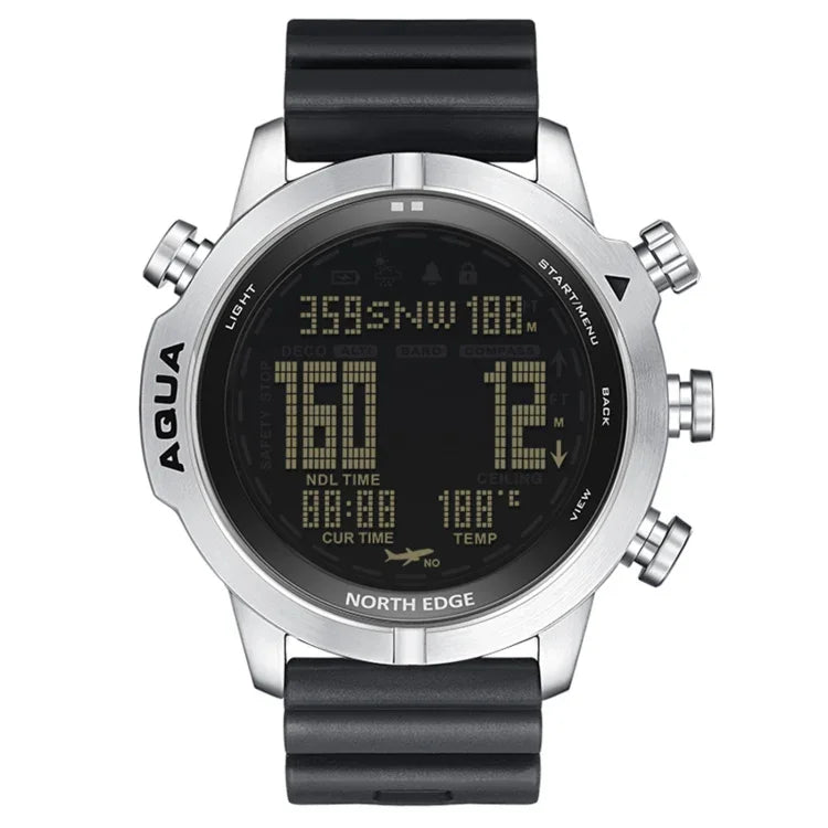 NORTH EDGE AQUA 100m Waterproof Scuba Diver Smart Watch, Support Luminous Display & Compass Mode, AQUA
