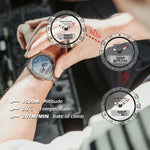 North Edge GAVIA Men Outdoor Sport 50m Waterproof Smart Digital Watch Diving Watch, Support Barometer & Pedometer, GAVIA