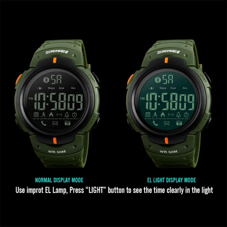 SKMEI 1301 Multifunction 50m Waterproof Sports Bluetooth Smart Watch, Compatible with Android & iOS System