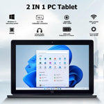Windows 10, Intel Celeron J3455 Quad Core, Support TF Card & HDMI & Bluetooth & Dual WiFi, with Keyboard, N4000 4-Core 8GB+128GB with Keyboard