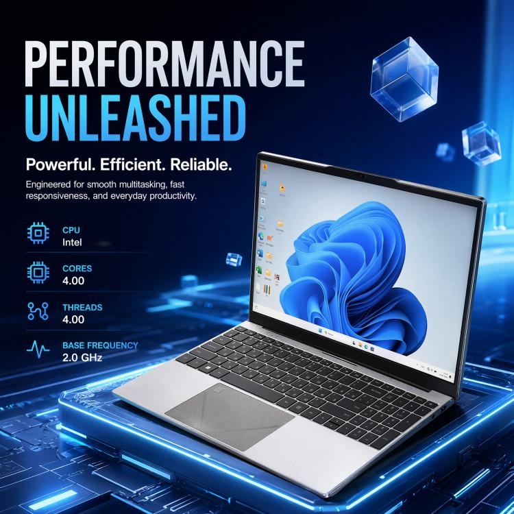 E157 15.6 inch Lightweight Laptop, 8GB+256GB, Windows 11 Intel Alder Lake N100 Quad Core, US Plug, Intel N100
