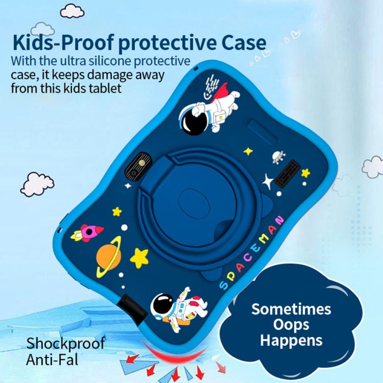 BDF 7 inch WiFi Kids Tablet PC with Spaceman Silicone Case, 2GB+32GB, Android 8.1 MTK6735 Quad Core CPU, US Plug, 4GB+64GB