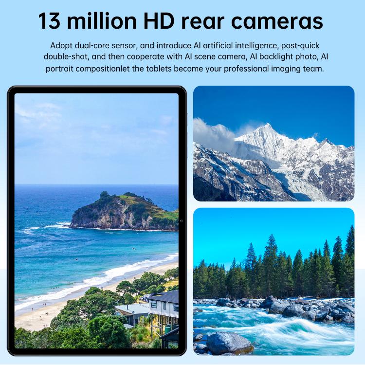 Pro 13 10.1 inch 4G LTE Tablet PC, 4GB+32GB, Android 10 MTK6755 Octa Core, US Plug, US Plug