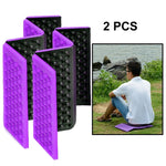 2 PCS Portable Folding Cellular Massage Cushion Outdoors Damp Proof Picnic Seat Mats EVA Pad, 2 PCS (Orange), 2 PCS (Blue), 2 PCS (Purple), 2 PCS (Red), 2 PCS (Dark green), 2 PCS (Grass green)