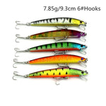 HENGJIA Set002 43 PCS Sequin Set Metal Sequins False Bait Fresh Sea Bass Fishing Bait Set, Length: 5 to 10.5cm, Bagged