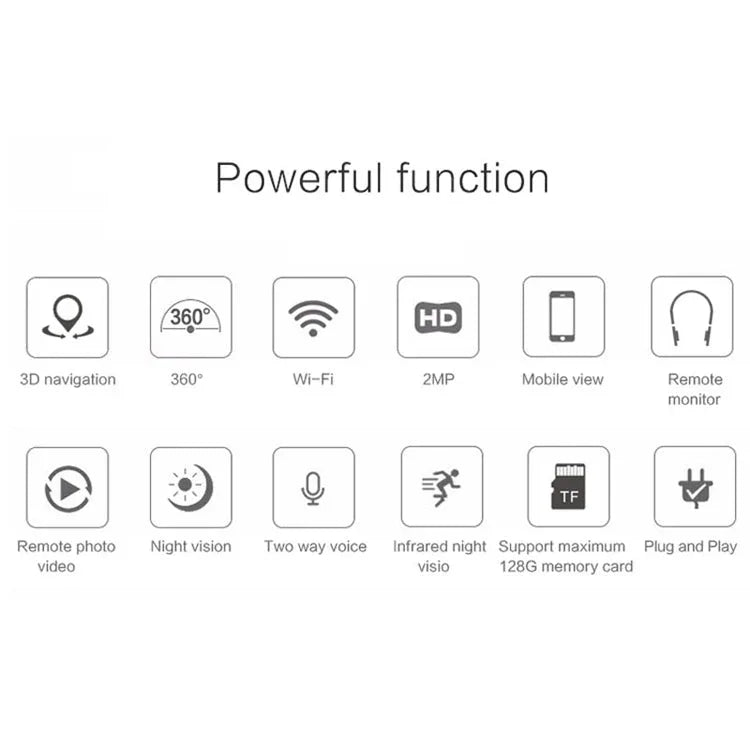 Anpwoo Hercules GM8135+SC2145 1080P HD WiFi IP Camera, Support Motion Detection & Infrared Night Vision & TF Card(Max 128GB) - Trustpick