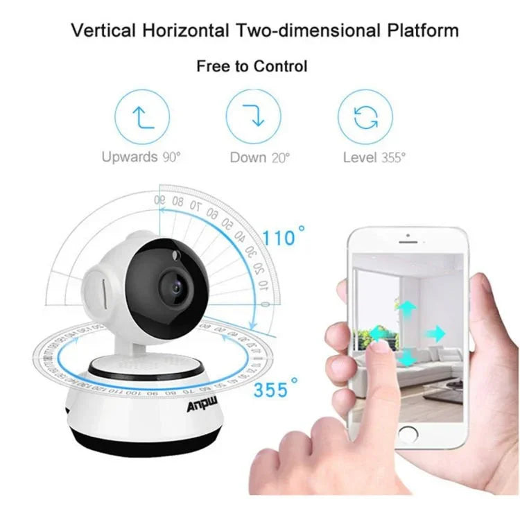 Anpwoo YT001 720P HD WiFi IP Camera with 6 PCS Infrared LEDs, Support Motion Detection & Night Vision & TF Card(Max 64GB) - Trustpick