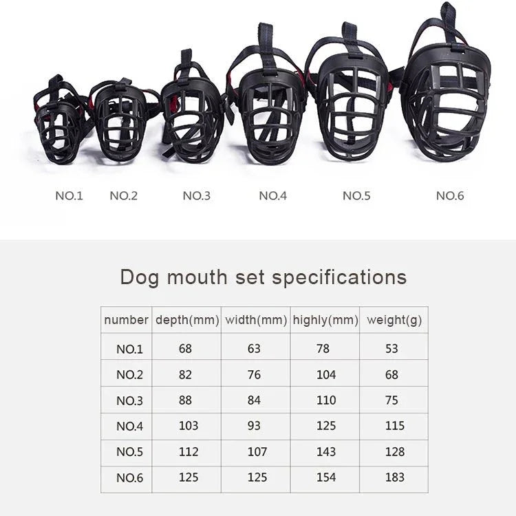 Dog Muzzle Prevent Biting Chewing and Barking Allows Drinking and Panting, Size: 12.5*12.5*15.4cm - Trustpick