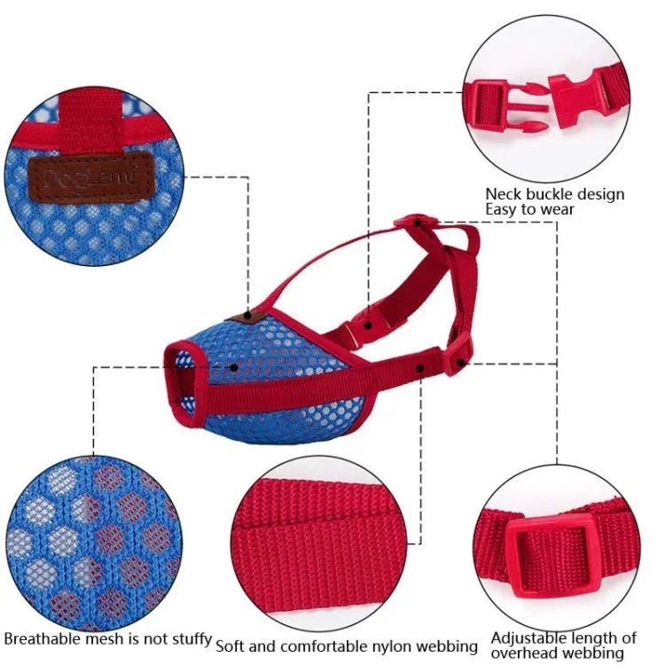 Doglemi Dog Muzzle Pet Supplies Breathable Bark Stopper Muzzle Dog Mouth Cover - Trustpick