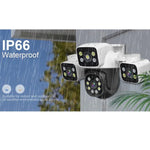 ESCAM PT223 3x4MP HD Motion Detection WiFi Three - screen PTZ IP Camera - Trustpick