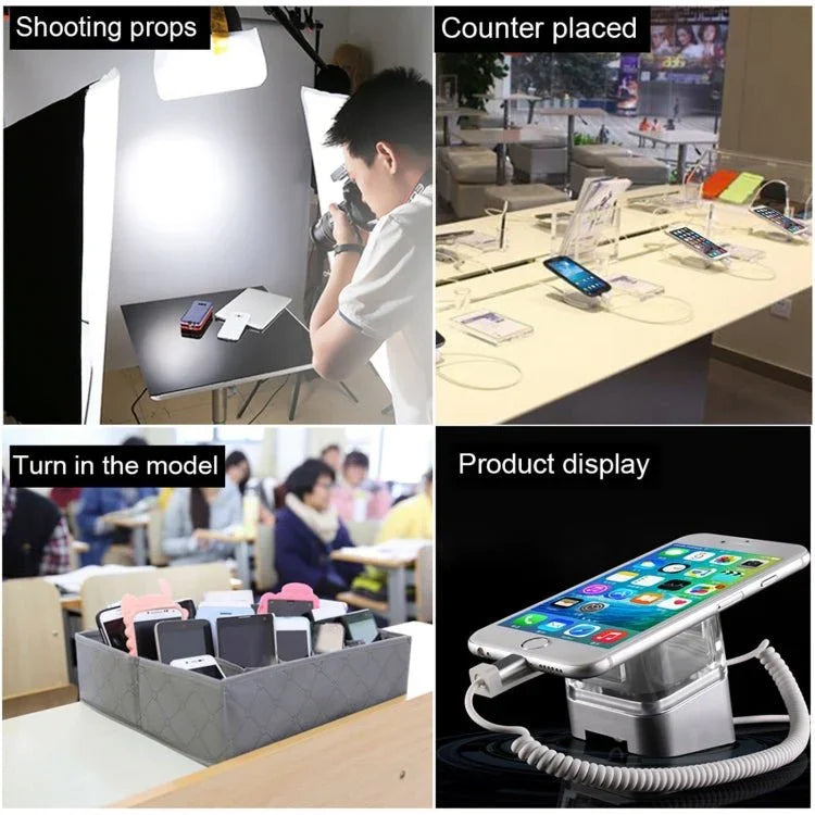 Mult - Port Security HUB + Mobile Phone Anti - theft Alarm Display Stand with Remote Control for Mobile Phones with Micro - USB Port - Trustpick