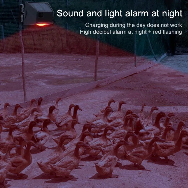 N911F 129dB Wireless Remote Control Solar Human Body Induction Sound Light Alarm - Trustpick