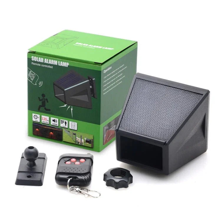 N911F 129dB Wireless Remote Control Solar Human Body Induction Sound Light Alarm - Trustpick