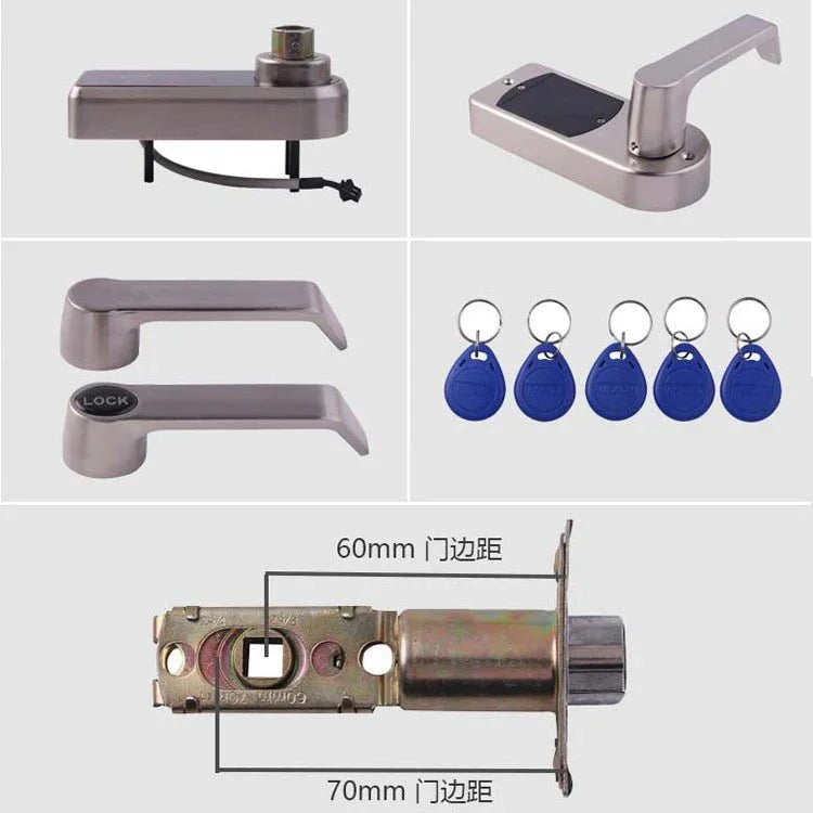 OS8818 Password + Key + Sensor Card Zinc Alloy Electronic Door Lock Touch Screen Electronic Code Lock - Trustpick