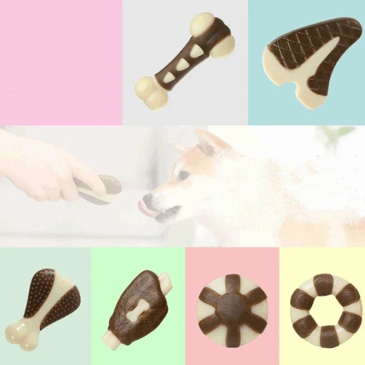 Pet Bite Resistant Toy Nylon Cowhide Molar Teeth Eating Play Bone Dog Toy - Trustpick