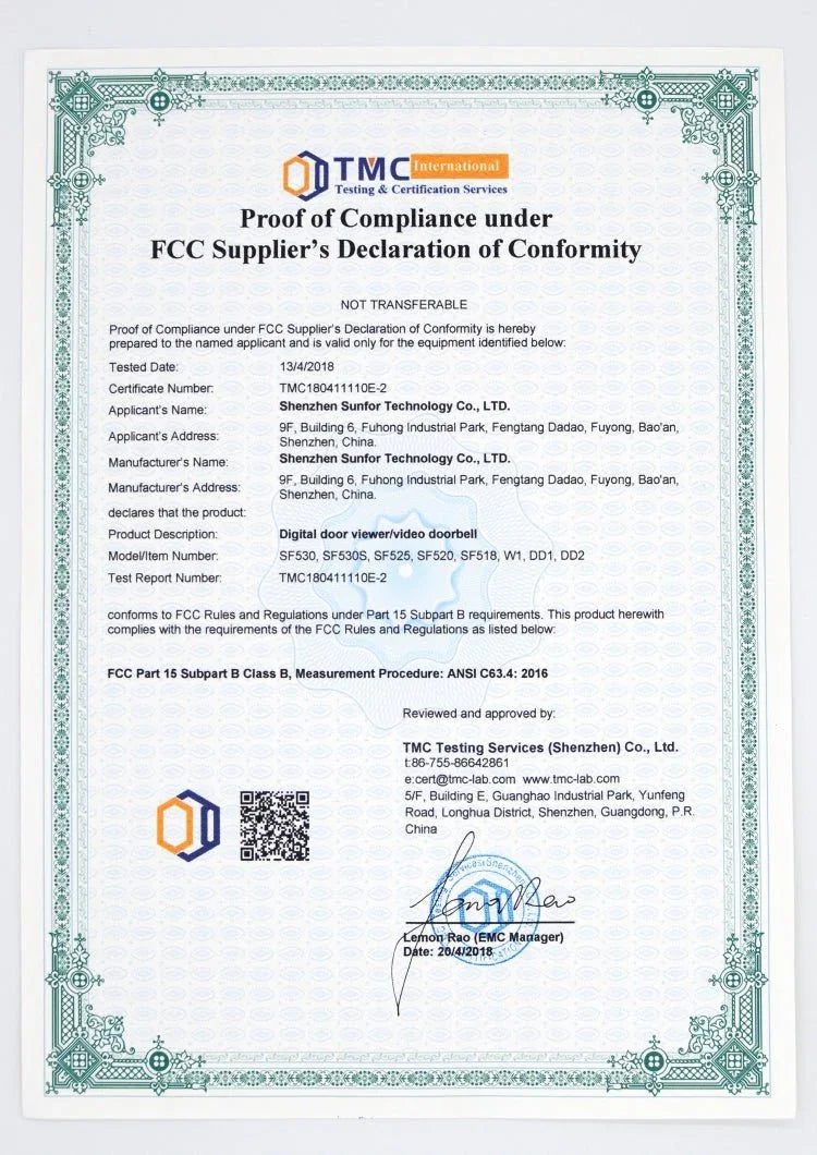 SNDD2 3.0 inch Screen 1.0MP Security Camera Digital Peephole Door Viewer, Support Infrared Night Vision - Trustpick