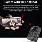 W18 1080P HD WiFi Smart Mini Security Camera, Support 155 Degrees Wide Angle & Motion Detection & Infrared Night Vision & TF Card - Trustpick