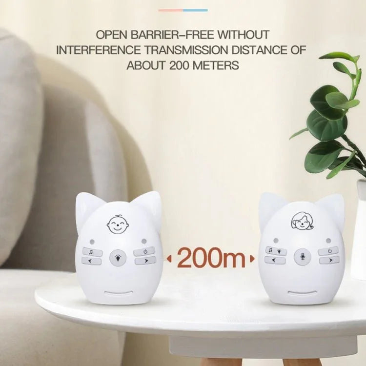 Wireless Audio Baby Monitor Support Voice Monitoring + Intercom + Night Light without Battery - Trustpick
